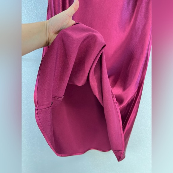 Satin Maxi Skirt for Women High Waist Drawstring Fishtail Casual Solid Long Wrap - Picture 11 of 17